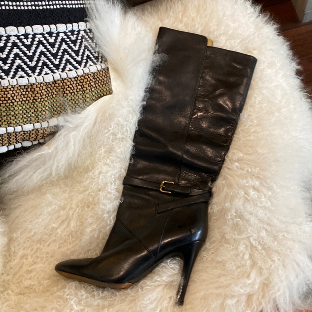 Sexy high black leather ASH boot. 8 m.
